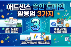 애드센스 승인 도메인 활용법 3가지